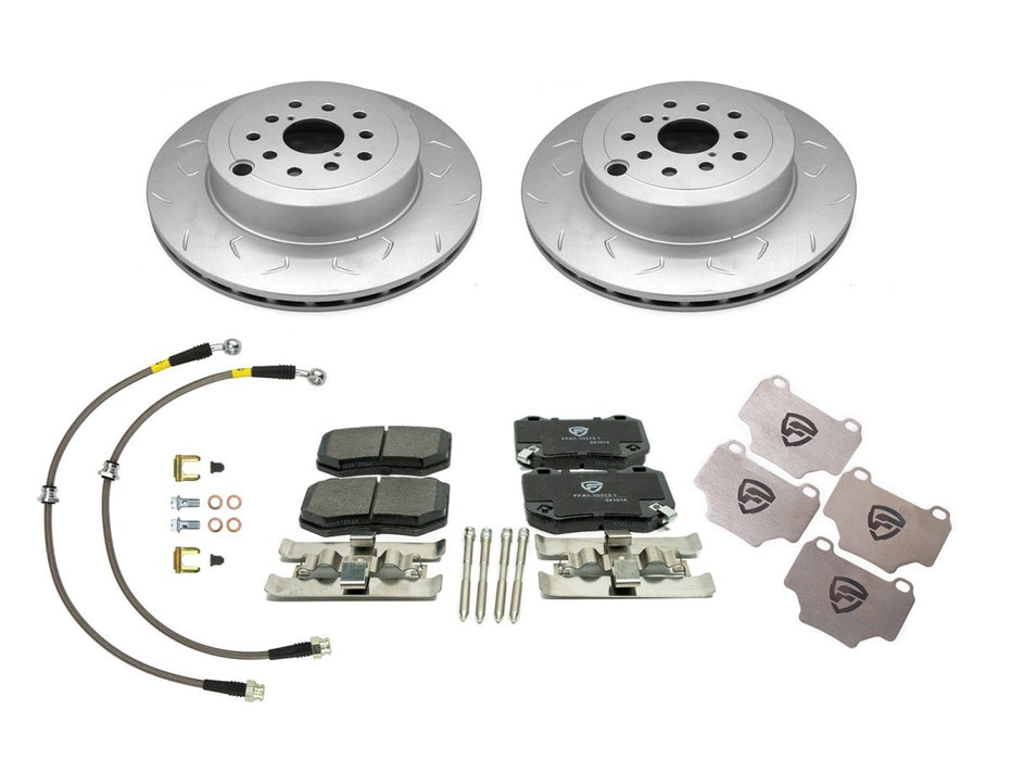 FactionFab Rear Full Brake Kit Combo 2018 - 2021 STI / 2022 - 2025 WRX w/ Brembo Calipers - FFA4.10119.1-KIT - Subimods.com