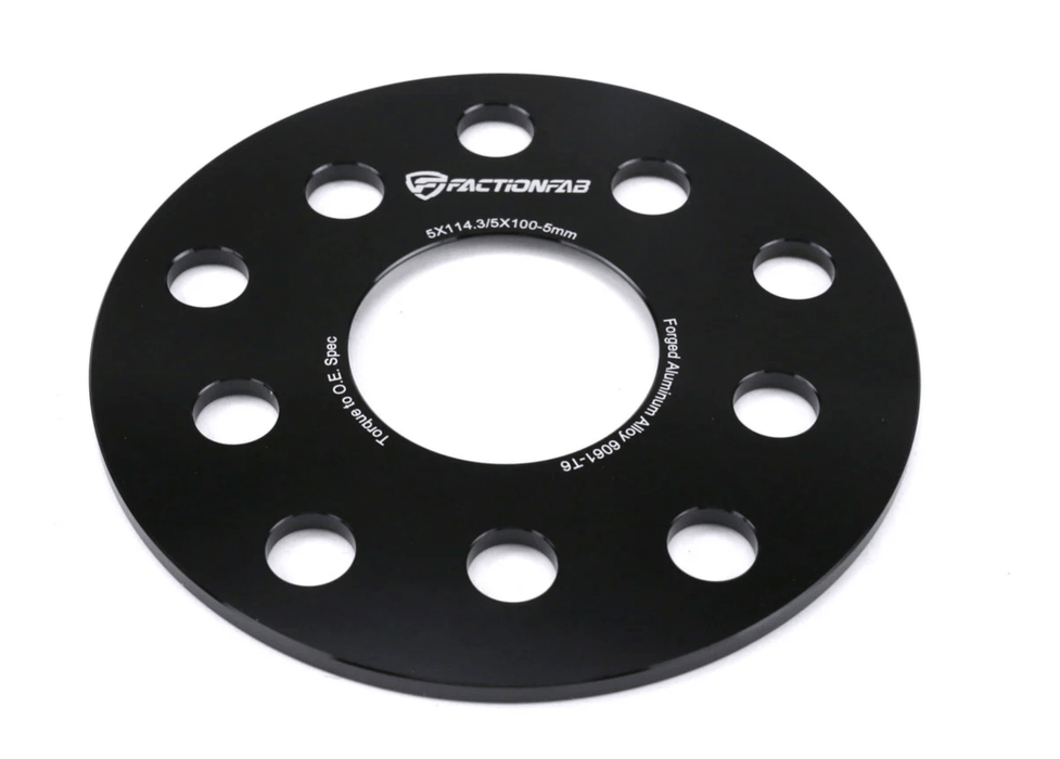 FactionFab Slip On Wheel Spacer Pair 5mm 5x114.3 / 5x100 - 1.10215.2 - Subimods.com