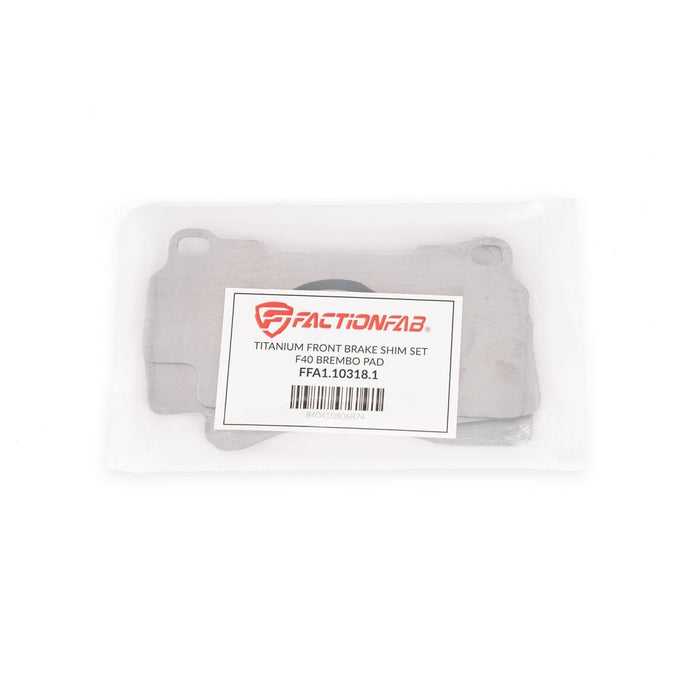 FactionFab Titanium Front Brake Shim For Use w/ F40 Brembo Pad - 1.10318.1 - Subimods.com