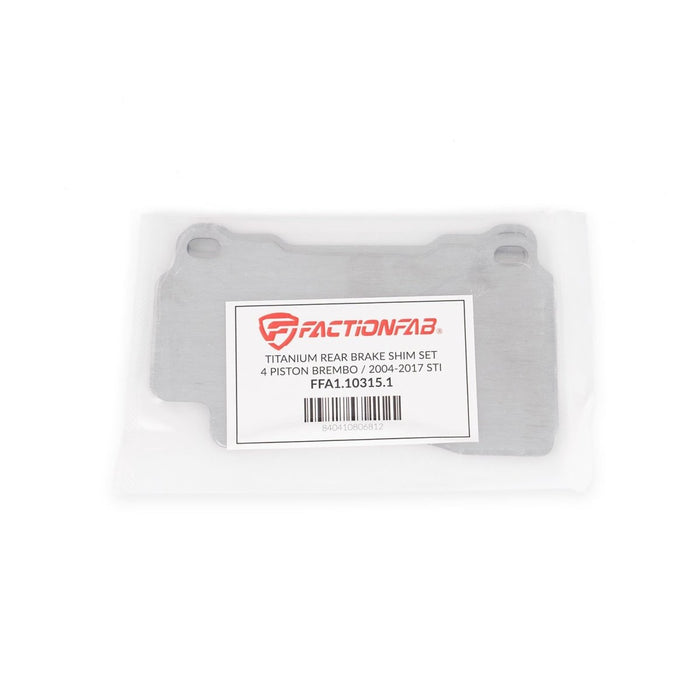 FactionFab Titanium Front Brake Shim Set 2004 - 2017 Subaru STI - 1.10315.1 - Subimods.com