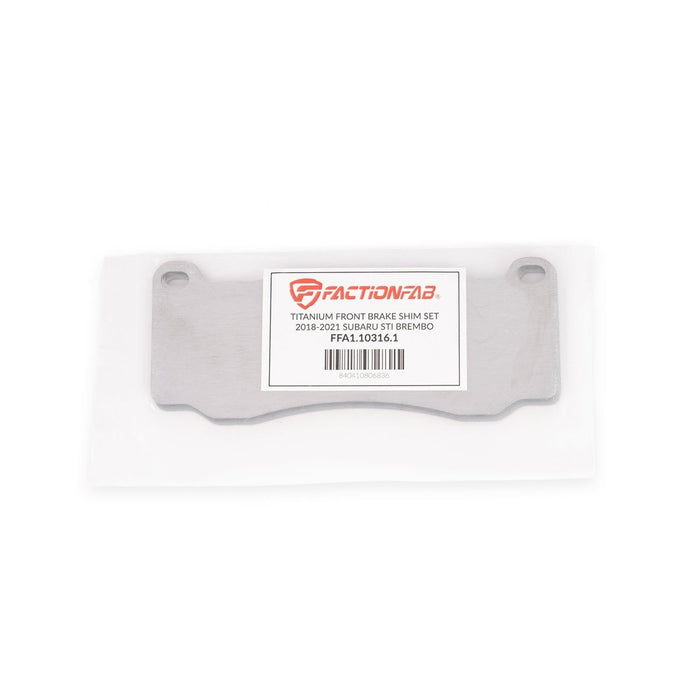 FactionFab Titanium Front Brake Shim Set 2018 - 2021 STI - 1.10316.1 - Subimods.com