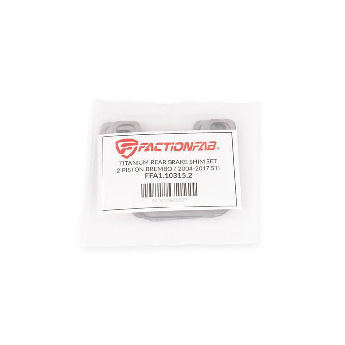 FactionFab Titanium Rear Brake Shim Set 2004 - 2017 Subaru STI - 1.10315.2 - Subimods.com