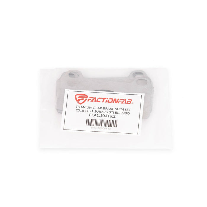 FactionFab Titanium Rear Brake Shim Set 2018 - 2021 STI - 1.10316.2 - Subimods.com