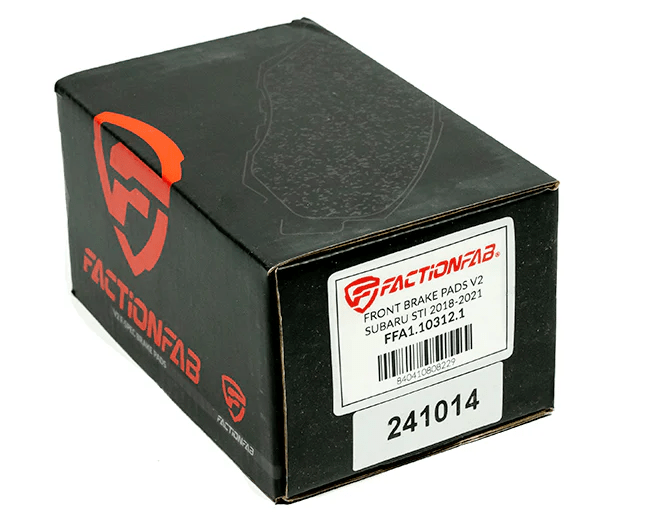 FactionFab V2 Front Brake Pads for 2018-2021 STI & 2024 WRX