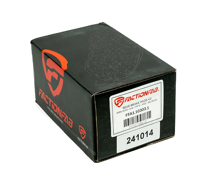 FactionFab V2 Rear Brake Pads 2013 - 2024 BRZ / 2022 - 2024 GR86 / 2013 - 2016 FRS / 2012 - 2021 GT86 / - 1.10303.1 - Subimods.com