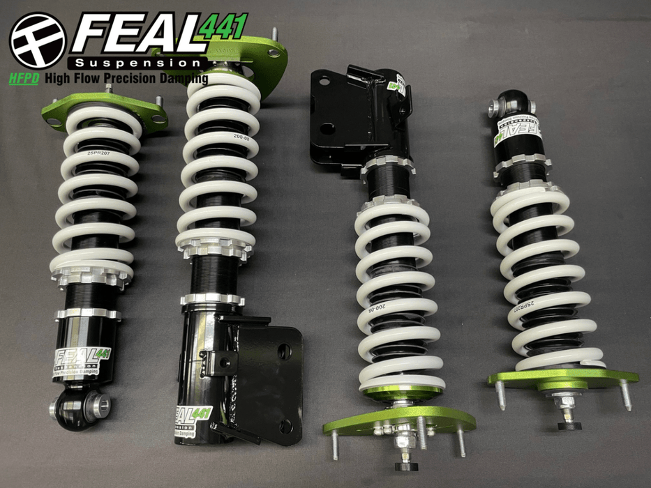 FEAL Suspension 441+ GT Comfort Coilovers w/ Radial Bearing Upgrade and Swift Springs 2008 - 2014 STI - 441SU-05GT+RB-S - Subimods.com
