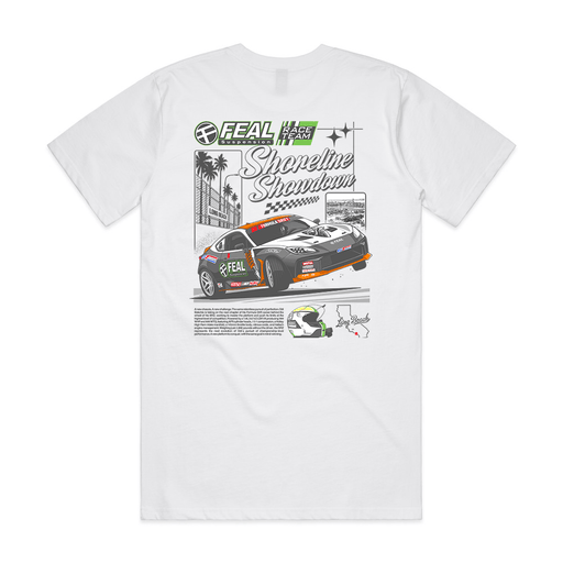 FEAL Suspension Race Team Official "Shoreline Showdown" Short Sleeve Shirt White (All Sizes) - SM-3130-S - Subimods.com