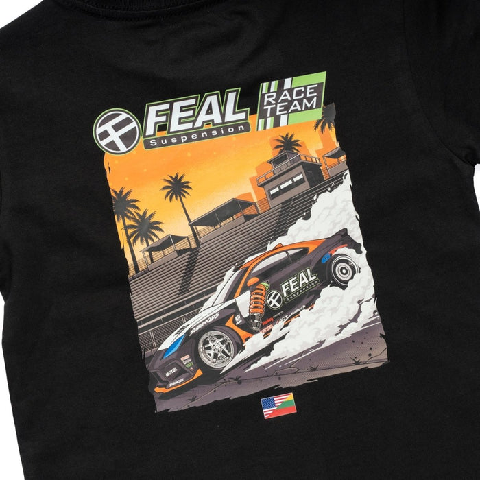FEAL Suspension Race Team Official "Sunset Drift" Short Sleeve Shirt Black (All Sizes) - SM-3055-4 - Subimods.com