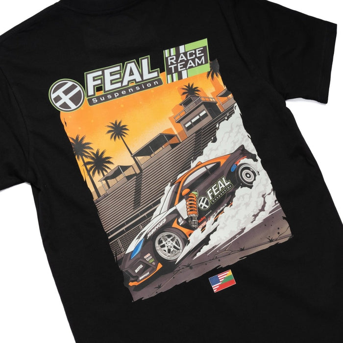 FEAL Suspension Race Team Official "Sunset Drift" Short Sleeve Shirt Black (All Sizes) - SM-3055-S - Subimods.com