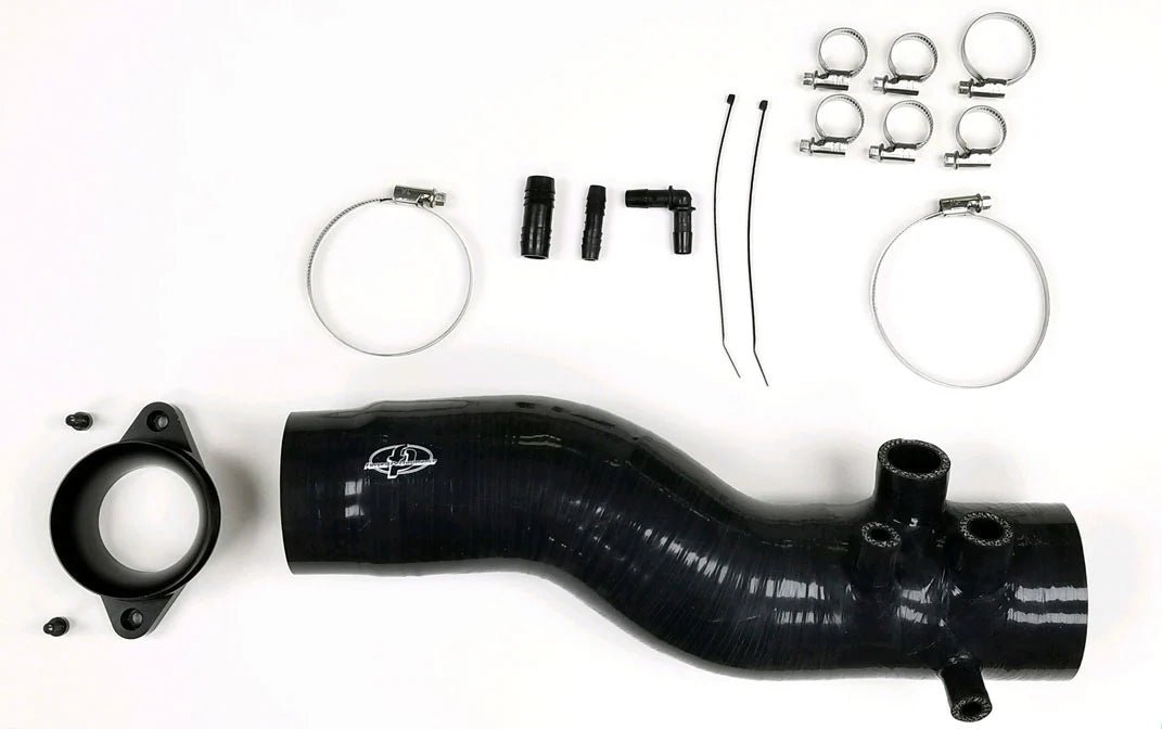 Forced Performance Silicone Turbo Inlet Hose Black 2015 - 2021 WRX - 8005070A - Subimods.com