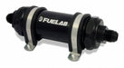 Fuelab In - Line Fuel Filter Long Length - 6AN Inlet/Outlet 10 Micron Replaceable Fabric Element Black - 82801-1 - Subimods.com
