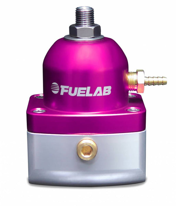 Fuelab Universal EFI Adjustable Fuel Pressure Regulator 25 - 90 psi (2) - 6AN Inlets (1) - 6AN Return Purple - 51502-4 - Subimods.com