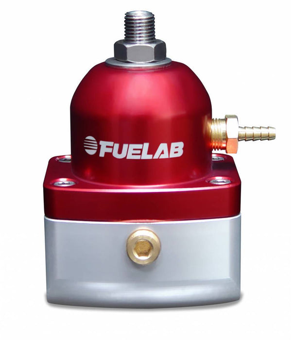 Fuelab Universal EFI Adjustable Fuel Pressure Regulator 25 - 90 psi (2) - 6AN Inlets (1) - 6AN Return Red - 51502-2 - Subimods.com
