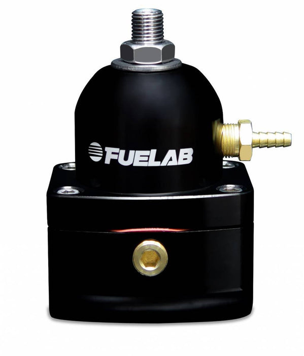 Fuelab Universal EFI Adjustable Fuel Pressure Regulator Large Seat 25 - 90 psi 2 - 10AN Inlets 1 - 6AN Return Black - 51505-1-L-E - Subimods.com