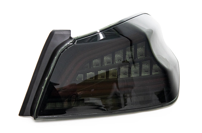 OLM Spec CR Tail Lights Smoked Lens, Black Base, 2015-2021 WRX / STI