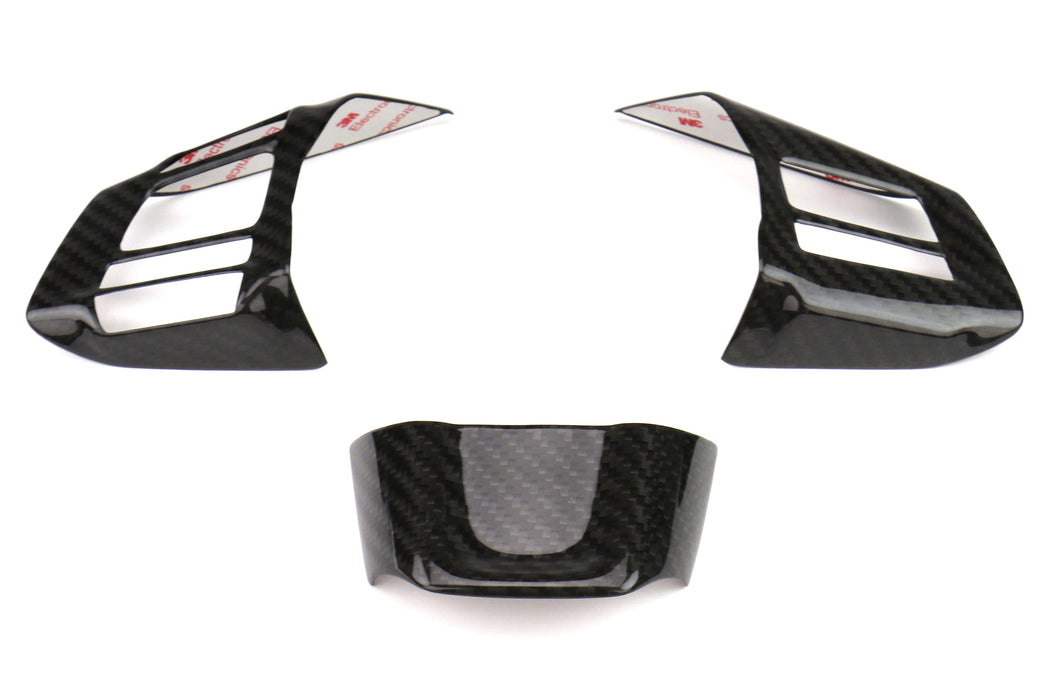 OLM Dry Carbon Fiber Steering Wheel Covers 2016-2018 WRX / STI w/ Manual Transmission