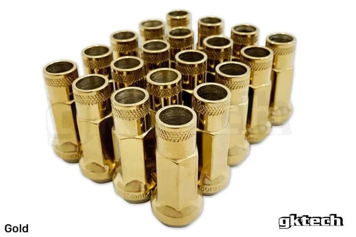 GKTECH Gold Open Ended Lug Nuts Pack of 20 for Subaru WRX
