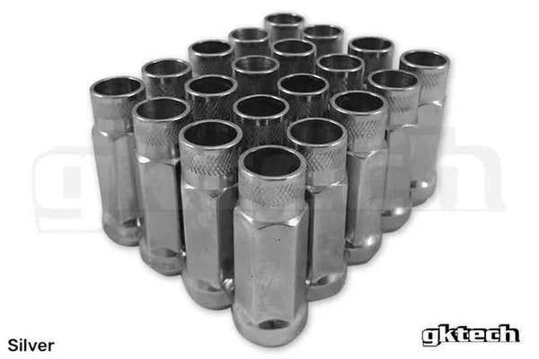 GKTECH Silver Open Ended Lug Nuts Pack of 20 for Subaru WRX