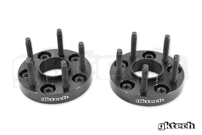 GKTECH Wheel Spacer Pair Black 25mm / 5x100 - 5100-25mm - Subimods.com