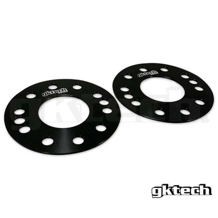 GKTECH Wheel Spacer Pair Black 3mm / 5x100 - SPC2-3MMX - Subimods.com