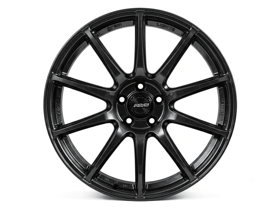 Gram Light 57TR Glass Black 18x9 5x114.3 +38mm Offset 2015-2025 WRX / 2011-2021 STI - WGUW38E6XZ - Subimods.com