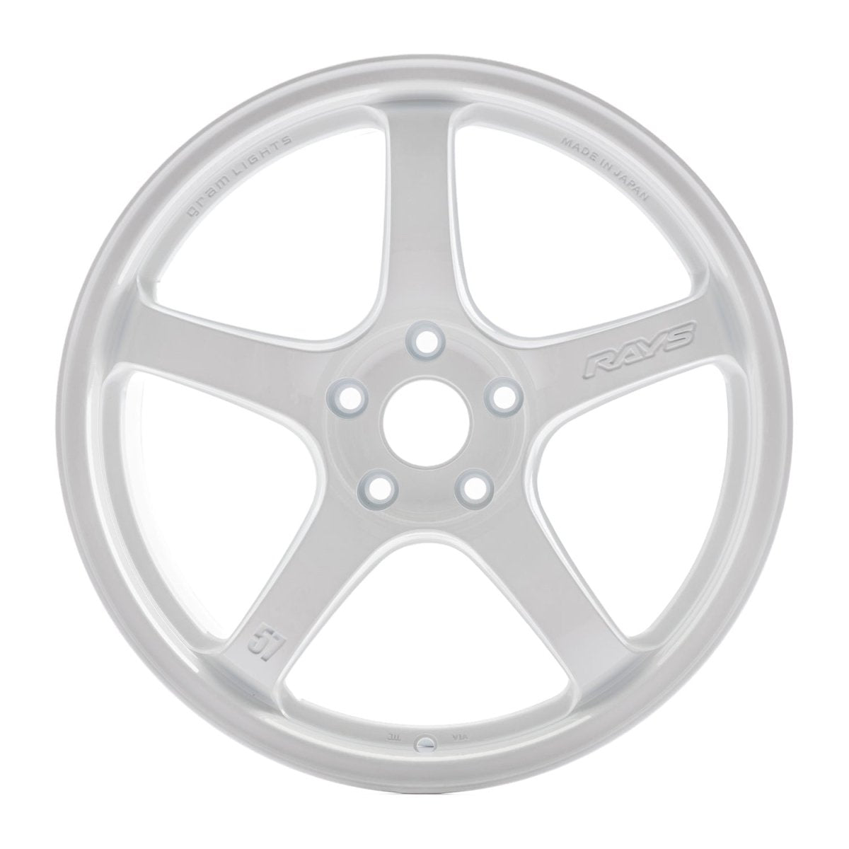 Gram Lights 57CR Ceramic White Pearl 18x9.5 5x114.3 for WRX