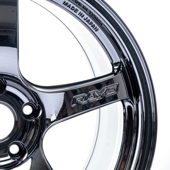 Gram Lights 57CR Limited Racing Black Chrome 18x9.5 5x100 38mm Offset - WGCRX38DRB - Subimods.com