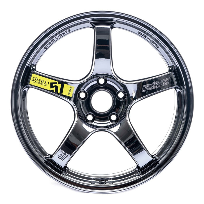 Gram Lights 57CR Limited Racing Black Chrome 18x9.5 5x100 38mm Offset - WGCRX38DRB - Subimods.com