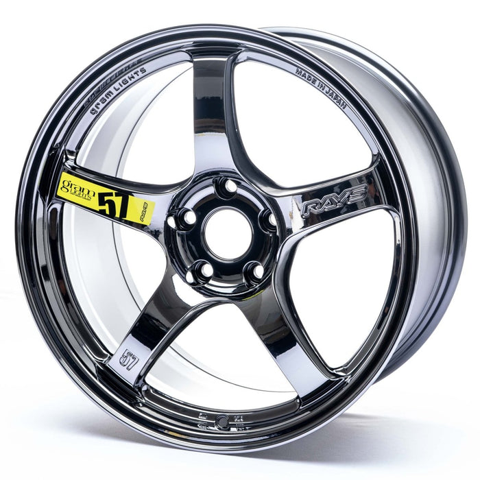 Gram Lights 57CR Limited Racing Black Chrome 18x9.5 5x100 38mm Offset - WGCRX38DRB - Subimods.com