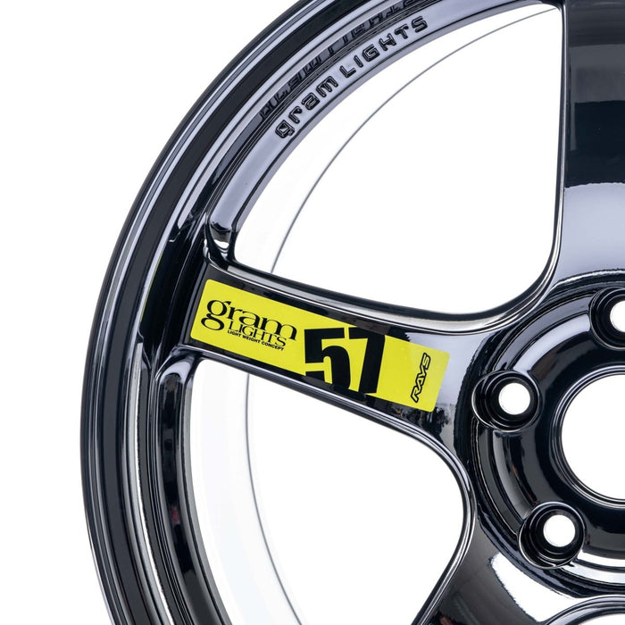 Gram Lights 57CR Limited Racing Black Chrome 18x9.5 5x100 38mm Offset - WGCRX38DRB - Subimods.com