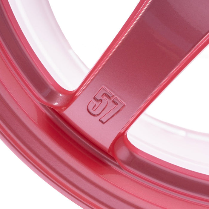 Gram Lights 57CR Sakura Pink w/ Center Cap 18x9.5 5x114.3 38mm Offset 2015-2026 WRX / 2011-2021 STI - WGCRX38EPPC - Subimods.com