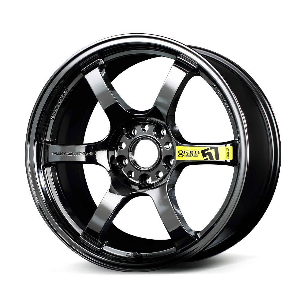 Gram Lights 57DR Racing Black Chrome 18x9.5 5x114.3 38mm Offset 2015 ...