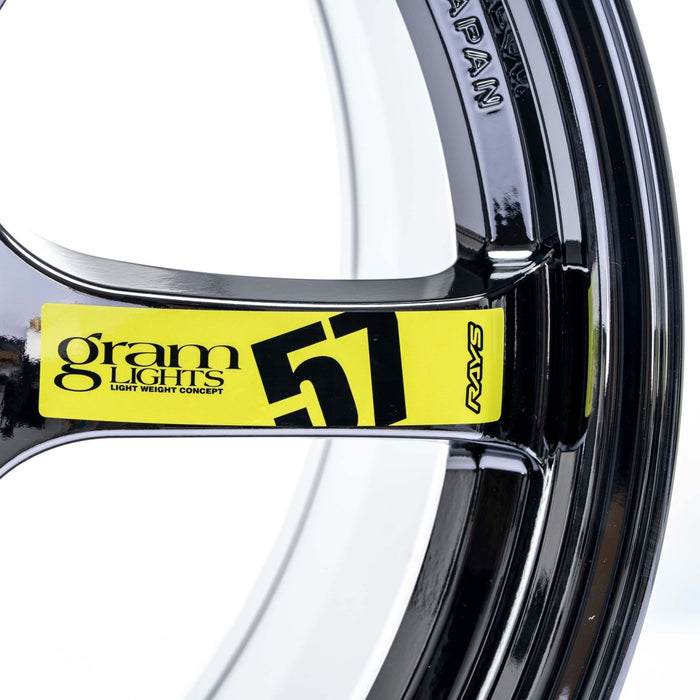 Gram Lights 57DR Limited Racing Black Chrome 18x9.5 5x100 38mm Offset - WGIX38DRB - Subimods.com