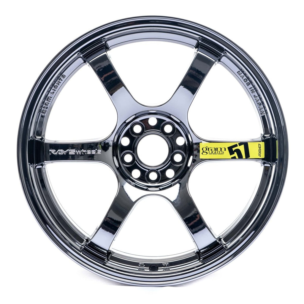 Gram Lights 57DR Racing Black Chrome 18x9.5 5x100 38mm Offset