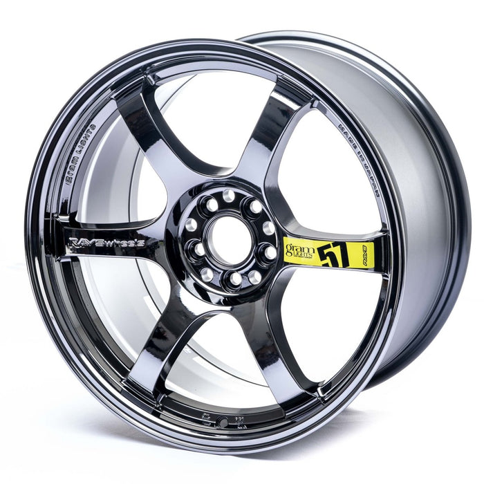 Gram Lights 57DR Limited Racing Black Chrome 18x9.5 5x100 38mm Offset - WGIX38DRB - Subimods.com