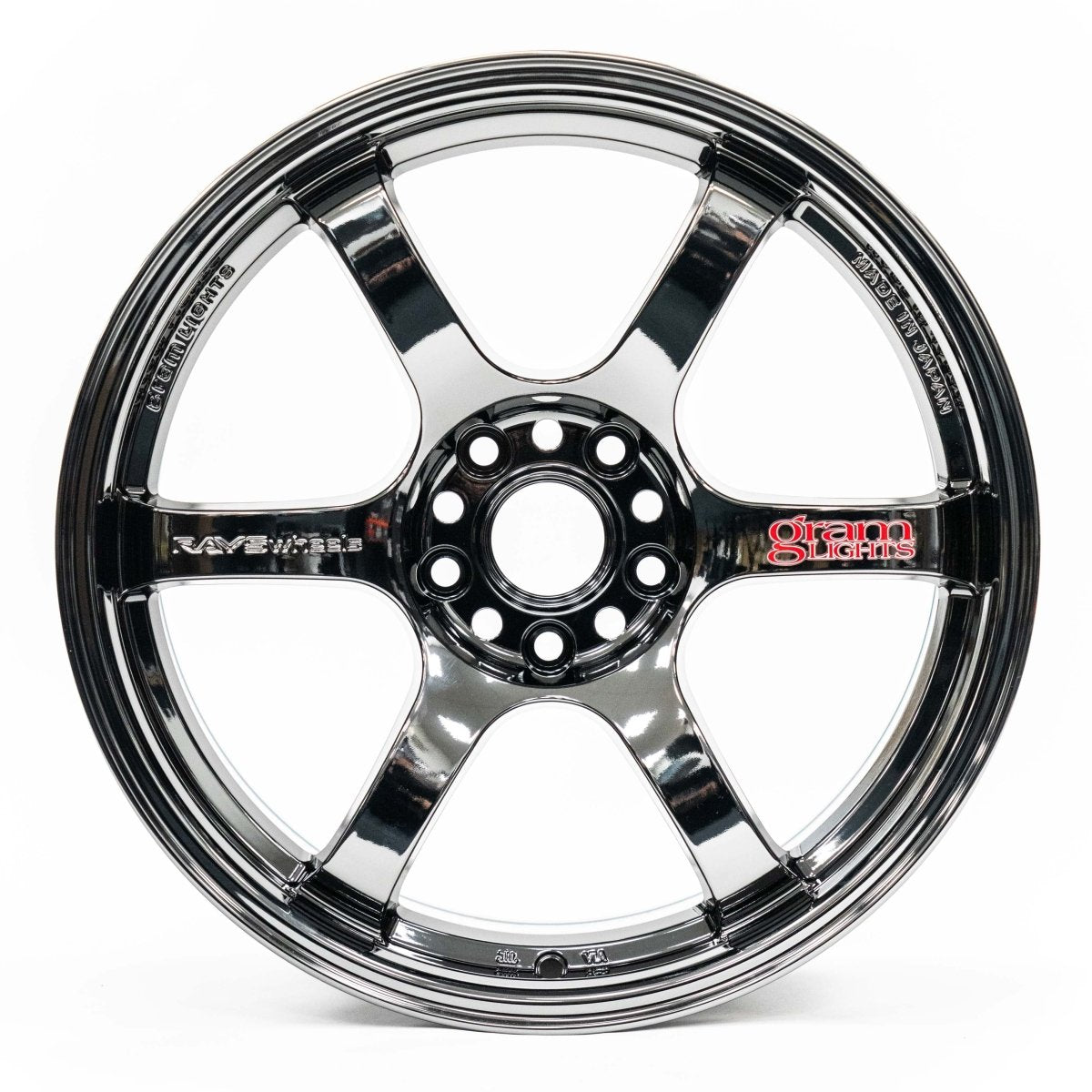 Gram Pre Racing Gram Lights 57DR Racing Black Chrome 18x9.5 5x114.3 38mm Offset 2015 ...
