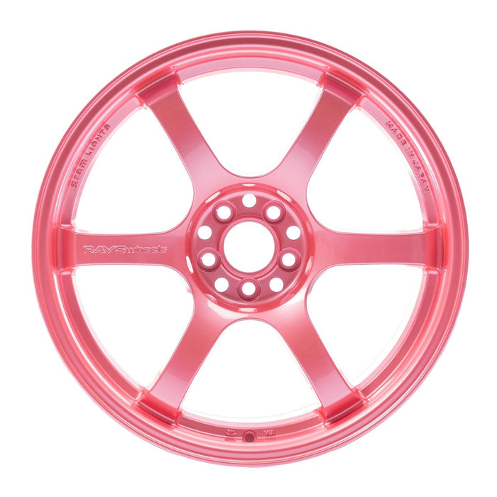 Gram Lights 57DR Sakura Pink w/ Center Cap 18x9.5 5x114.3 38mm Offset 2015-2026 WRX / 2011-2021 STI - WGIX38EPPC - Subimods.com