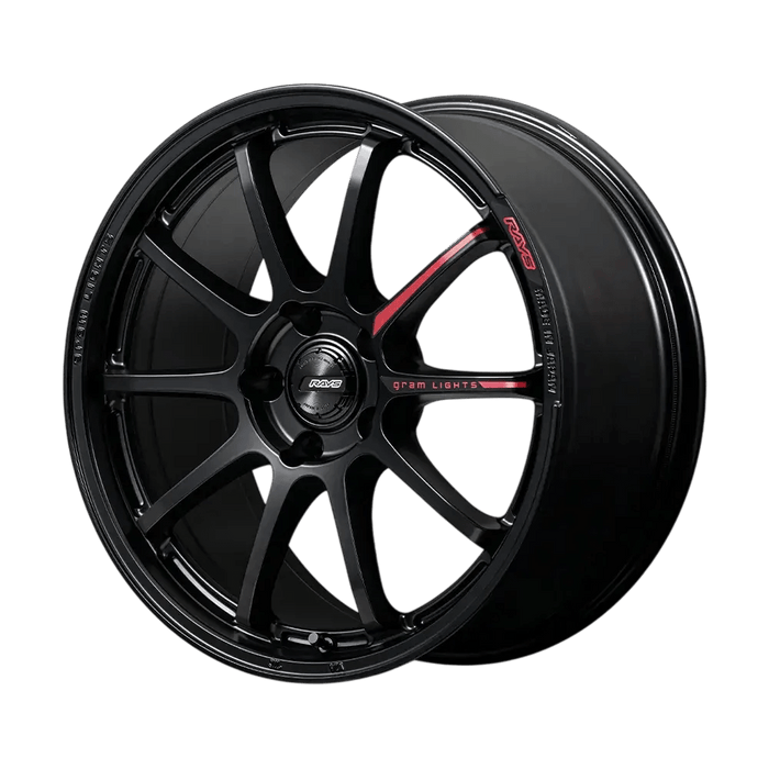 Gram Lights 57NR Limited II Semigloss Black 18x9.5 5x114.3 +38mm Offset 2015-2025 WRX / 2011-2021 STI - WGN2X38ESB - Subimods.com