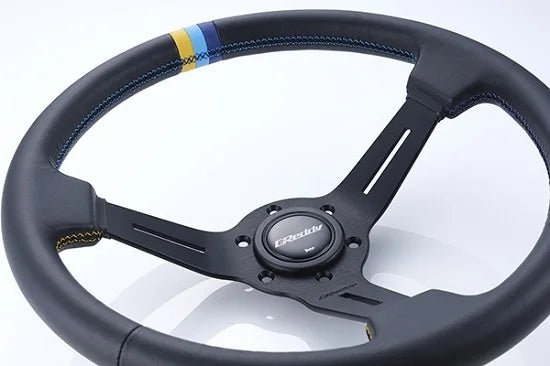 GReddy Sports Steering Wheel 340mm Leather Deep Type - 16600002 - Subimods.com