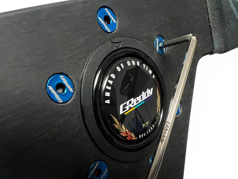 GReddy Steering Wheel Bolt Kit (6 - Pieces) Titanium Burnt - Blue - 16500104 - Subimods.com