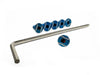 GReddy Steering Wheel Bolt Kit (6 - Pieces) Titanium Burnt - Blue - 16500104 - Subimods.com