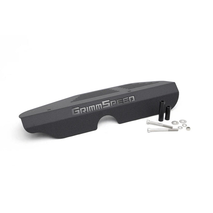 GrimmSpeed Alternator Cover Black 2002 - 2014 WRX / 2004 - 2021 STI / 2005 - 2009 Legacy GT / 2004 - 2013 Forester XT - 099012 - Subimods.com