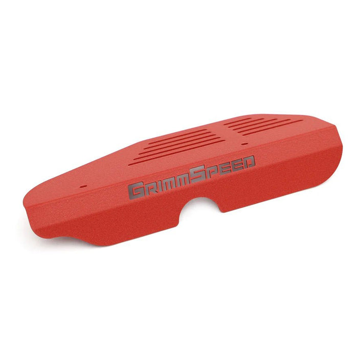 GrimmSpeed Alternator Cover Red 2002 - 2014 WRX / 2004 - 2021 STI / 2005 - 2009 Legacy GT / 2005 - 2009 Outback XT / 2004 - 2013 Forester XT - 099017 - Subimods.com
