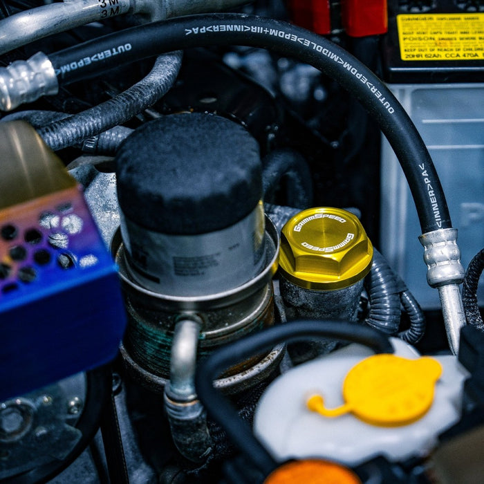 GrimmSpeed Bolt Style Gold Oil Cap Most Subaru Models - 120014GLD - Subimods.com