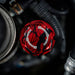 GrimmSpeed Bolt Style Red w/ Black Splatter Oil Cap Most Subaru Models - 120014RDBLK - Subimods.com