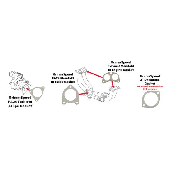 Grimmspeed Exhaust Gasket Set 2022 - 2025 WRX / 2019 - 2025 Ascent / 2020 - 2025 Legacy / 2020 - 2025 Outback - 020044 - Subimods.com