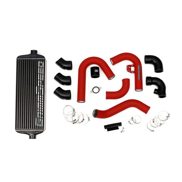 Grimmspeed Front Mount Intercooler Kit Black Core w/ Red Piping 2015-2021 WRX - 090255 - Subimods.com