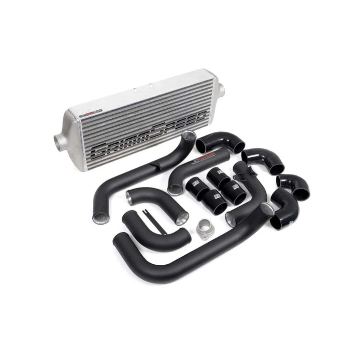 Grimmspeed Front Mount Intercooler Kit Silver Core w/ Black Piping 2008 - 2014 WRX - 090230 - Subimods.com
