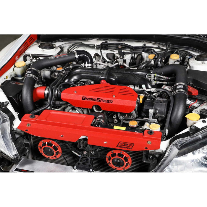 Grimmspeed Front Mount Intercooler Kit Silver Core w/ Black Piping 2008 - 2014 WRX - 090230 - Subimods.com