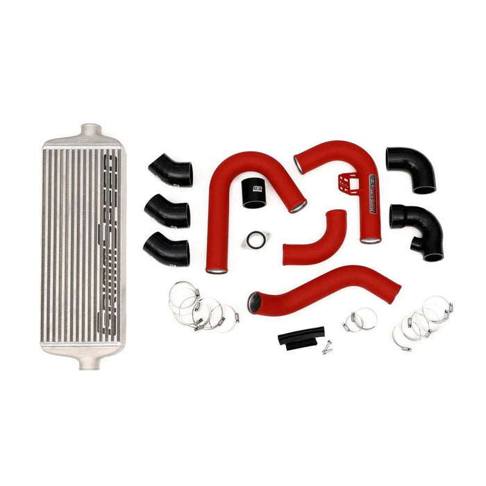 Grimmspeed Front Mount Intercooler Kit Silver Core w/ Red Piping 2015 - 2021 WRX - 090238 - Subimods.com